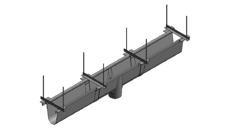 Лоток под пролётом моста. Сборка лоток 3080х300х350.rfa